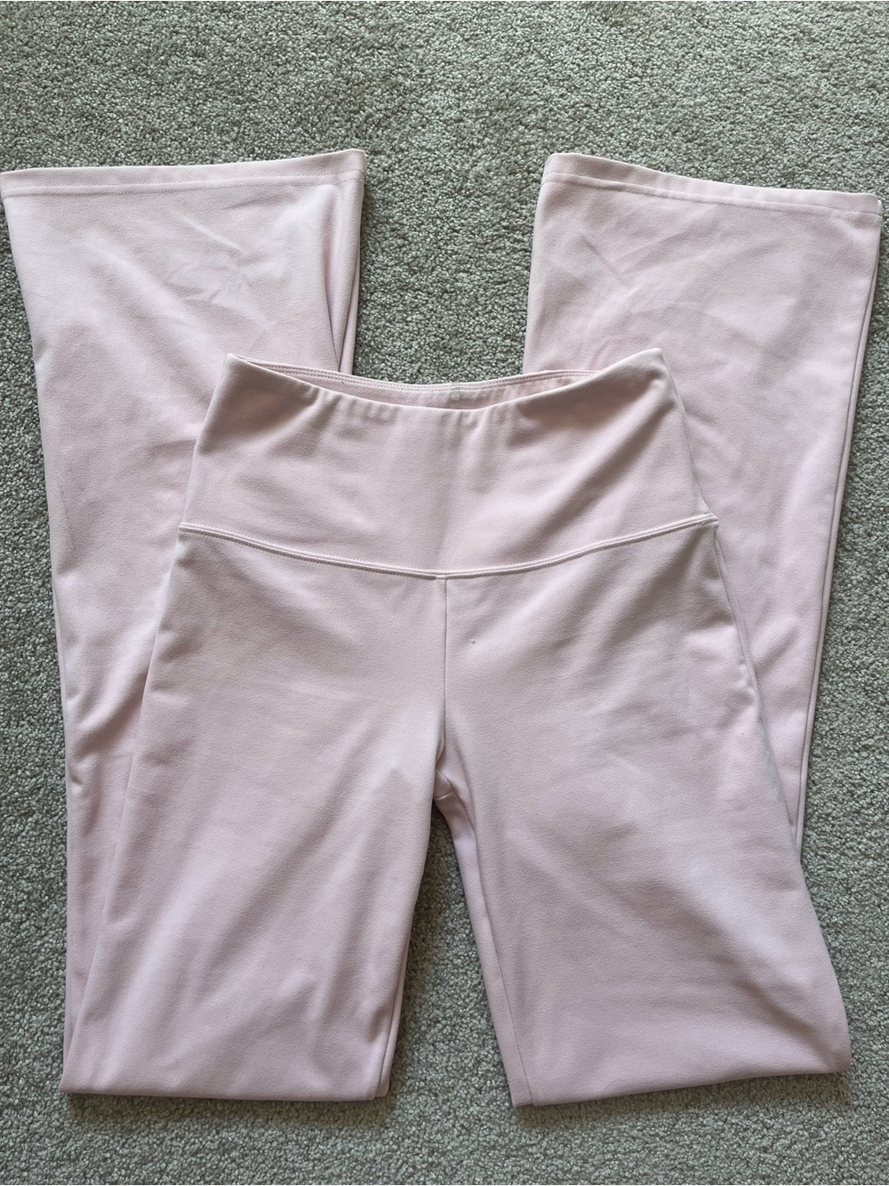 High-Rise Wide-Leg Women’s Yoga Pants — Light Pink